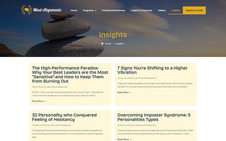Mind Alignments Insights page